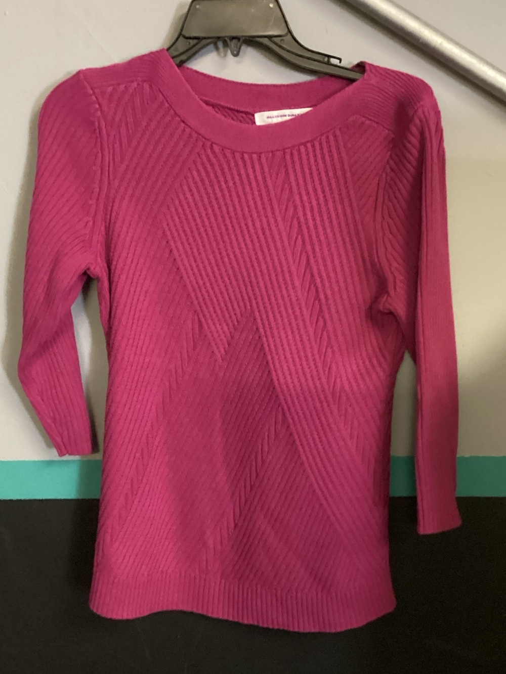 Allison Daley Vibrant Fuchsia Textured Knit Top